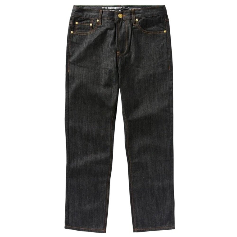 Lifted Research Group Mens Raw Denim Jeans Size 34 Straight Fit